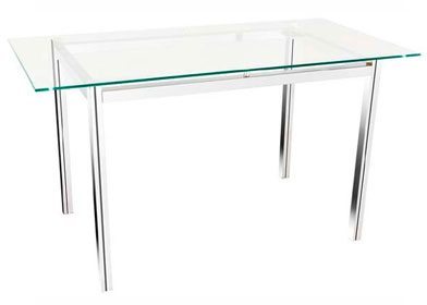 Mesa cromada, mesa com tampo de vidro, móveis para escritório em SP