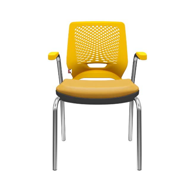 Cadeira Fixa Escritório Amarela