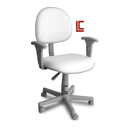 Cadeira Giratória Branca simples, Cadeira Giratória Branca de escritório