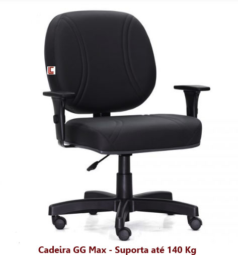 Cadeira para Obesos GG Max 140 kg, cadeira para obesos 140 Kg, Cadeira office para 140 Kg