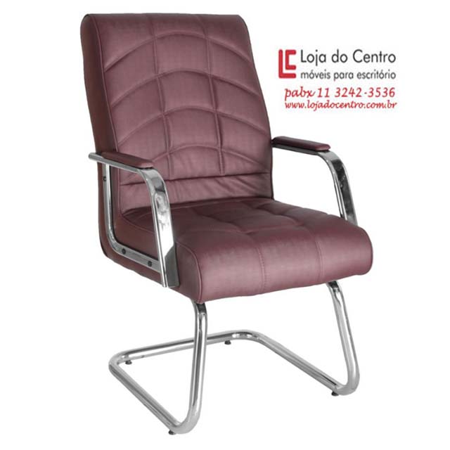 Cadeira Fixa Conforto Cromada, Cadeira Fixa Escritório, Cadeira Fixa em SP