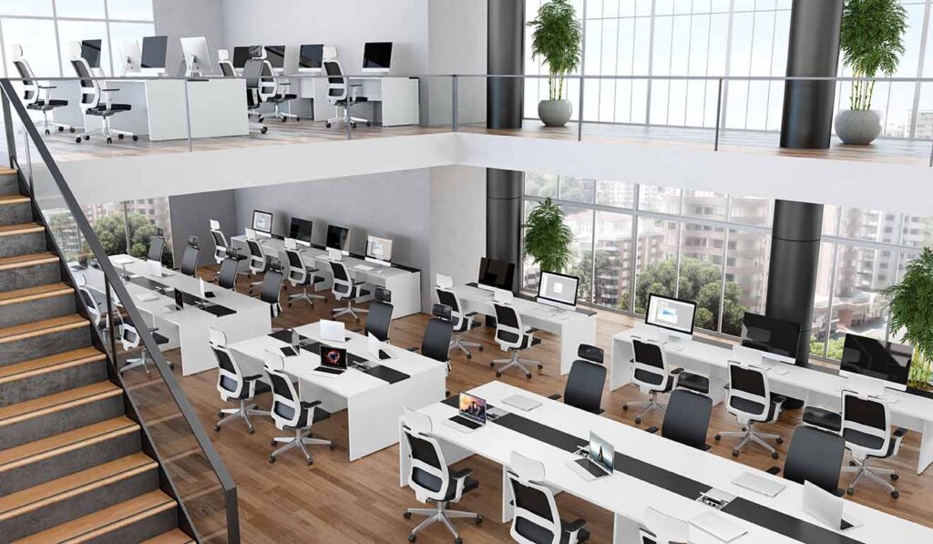 Mesa Plataforma com pé painel; em SP