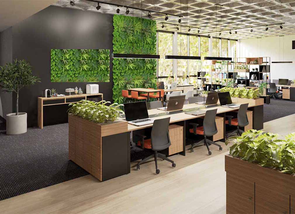 Mesa Plataforma com locker e floreira; em SP