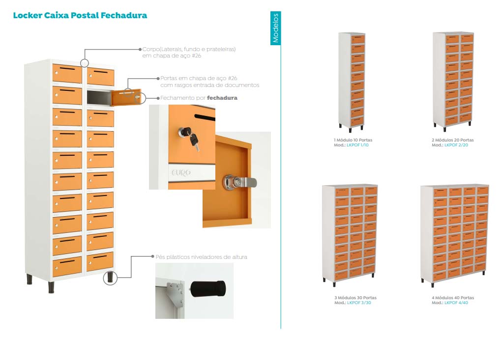 Locker para caixa postal, em SP