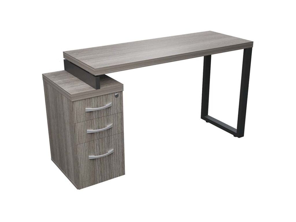 Escrivaninha com gavetas estilo industrial