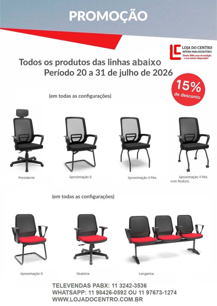 Cadeiras para Escritório em Promoção; em São Paulo
