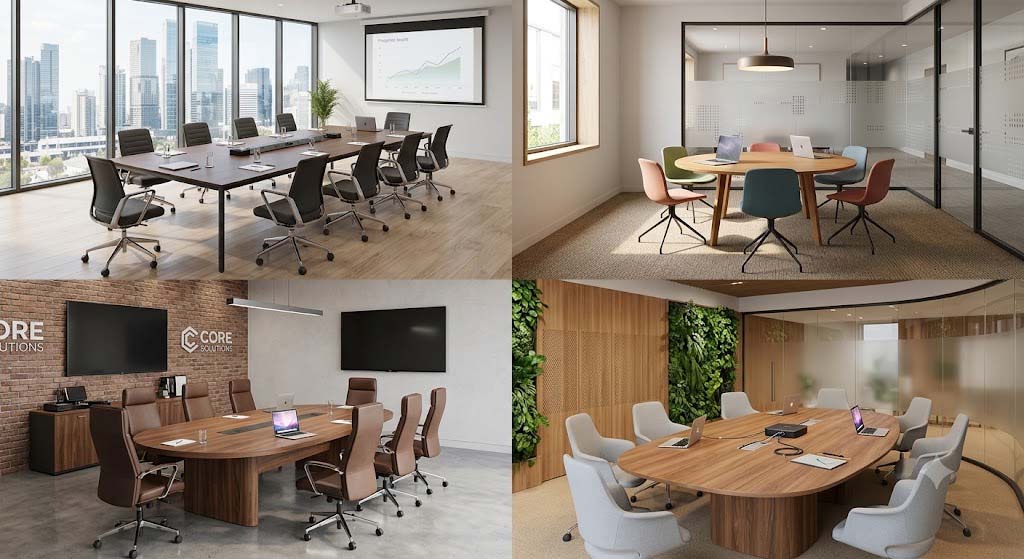 Mesa de reunião ideal