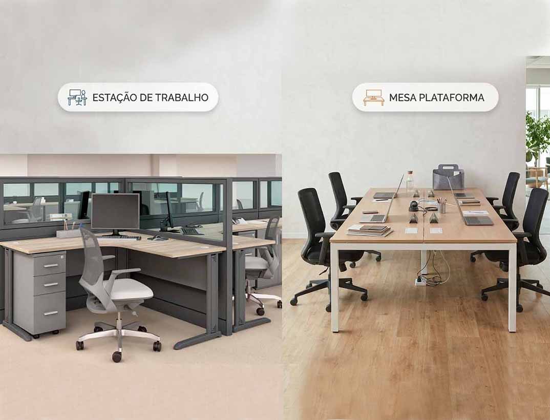 Estação de Trabalho ou Mesa Plataforma qual a melhor opção?