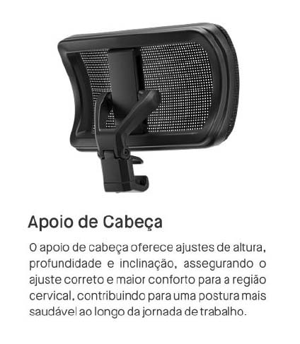 Cadeira Presidente com apoio de cabeça